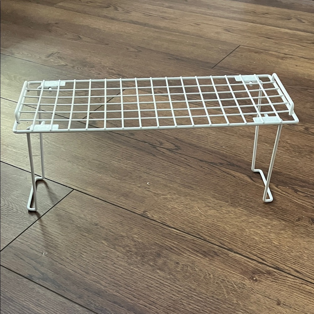 White Wire Cabinet Shelf Organizer
